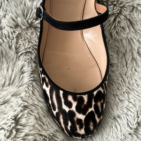 J.Crew Womens Janey calf hair flats leopard print shoes flats 7.5 Mary Jane - Picture 16 of 16